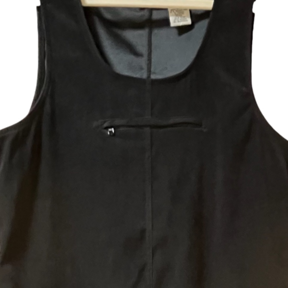 Black Faux Suede Sleeveless Jumper Dress
